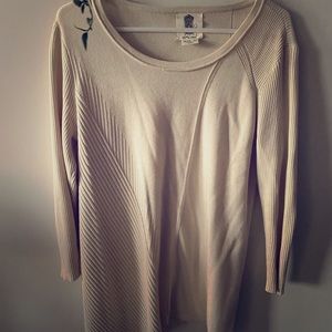 White sweater, with texture!